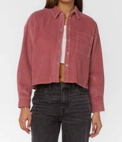 Velvet Heart Cordelia Corduroy Cropped Jacket In Ash Rose