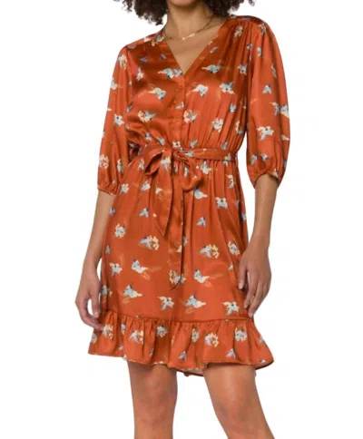 Velvet Heart Cranes Dress In Rust In Multi