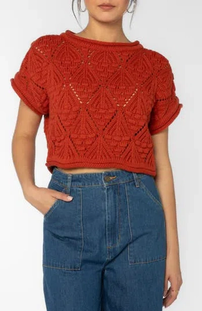 Velvet Heart Darlita Textured Knit Sweater In Red