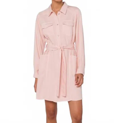 Velvet Heart Deena Snap Button Mini Dress In Blushing Rose In Multi