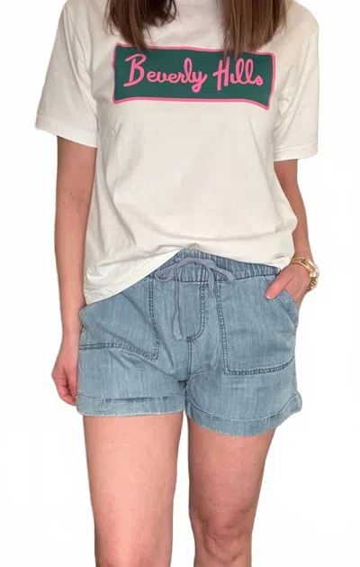 Velvet Heart Denim Shorts In Light Wash In Blue