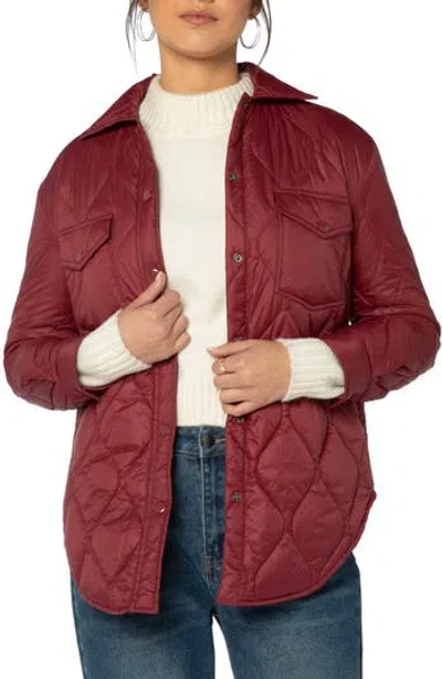 Velvet Heart Eleanor Quilted Jacket In Burgundy