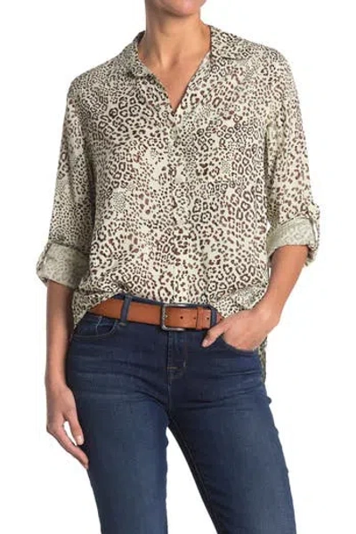 Velvet Heart Elisa Button Front Animal Print Blouse