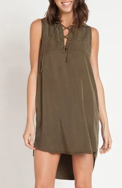 Velvet Heart Ella Lace-up Dress In Green
