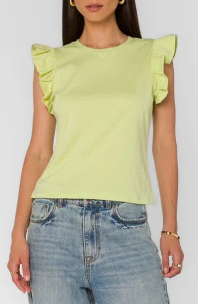 Velvet Heart Fabiola Flutter Sleeve Top In Green
