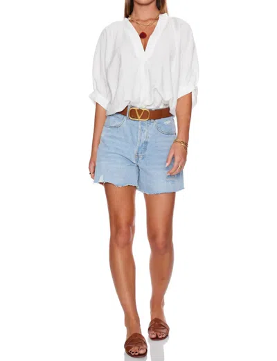 Velvet Heart Fargo Denim Shorts In Light Wash In Multi