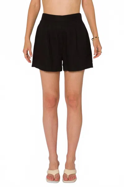VELVET HEART FEDRA PLEATED PULL ON SHORTS IN BLACK