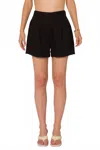 Velvet Heart Fedra Pleated Pull On Shorts In Black In Black