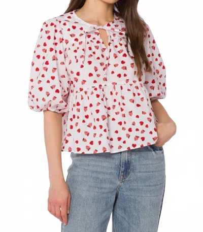 Velvet Heart Ferlita Pullover In Strawberry Fields In Multi
