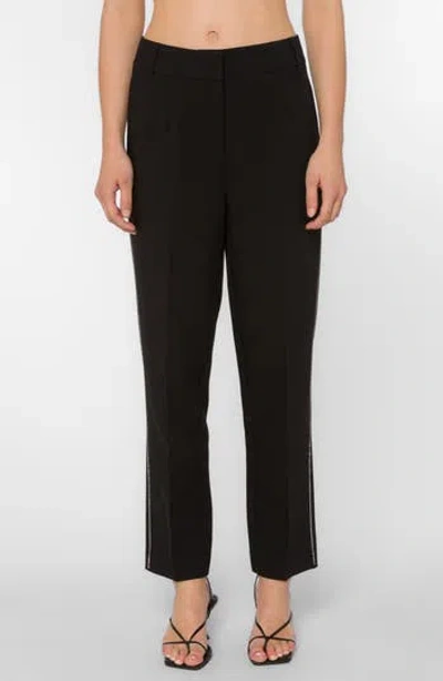 Velvet Heart Fiji Embellished Straight Leg Pants In Black