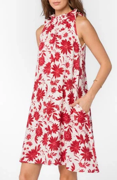 Velvet Heart Glenda Floral Swing Dress In Red