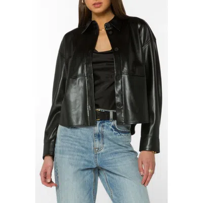 Velvet Heart Halo Faux Leather Jacket In Black