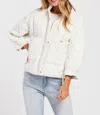 VELVET HEART JAGUAR QUILTED JACKET IN IVORY