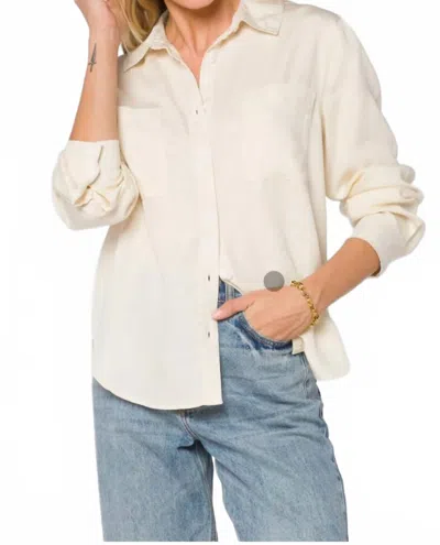 Velvet Heart James Button Down In Fiberglass In White