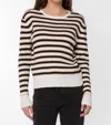 Velvet Heart Janiyah Striped Sweater In Ivory Gold Striped In Multi
