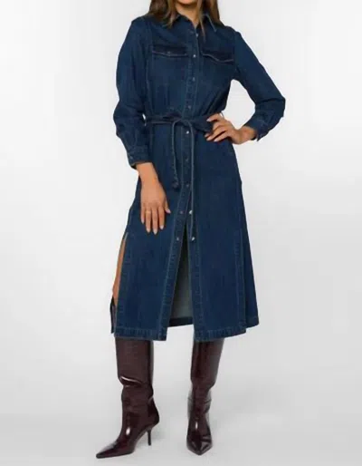 Velvet Heart Joanne Long Sleeve Dress In Oceana In Blue