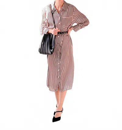 Velvet Heart Julieta Dress In Goldie Stripe In Brown
