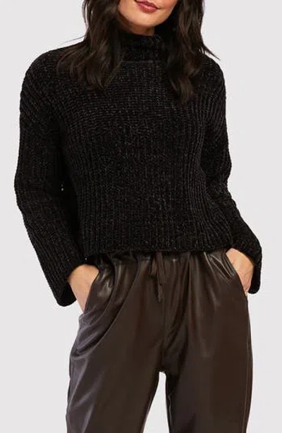 Velvet Heart Juno Mock Neck Chenille Sweater In Black