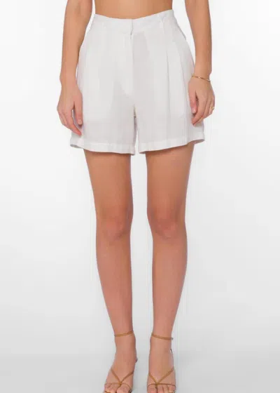 Velvet Heart Kaia Pleated Front Shorts In White