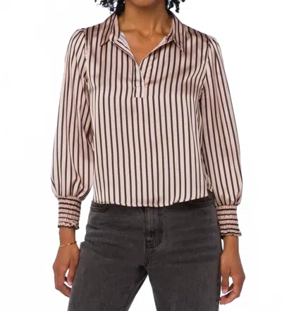 Velvet Heart Kat Blouse In Goldie Stripe In Multi
