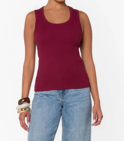 Velvet Heart Larissa Tank Top In Smoked Chipotle In Burgundy