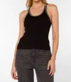 Velvet Heart Lenny Piped Cami In Blk/c In Black