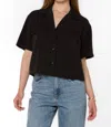 Velvet Heart Lenora Short Sleeve Shirt In Black In Black