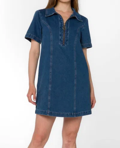 Velvet Heart Lia Shift Dress In River Denim In Blue