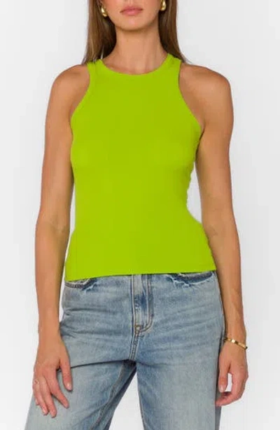 Velvet Heart Lindy Ribbed Knit Tank In Bitter Lime