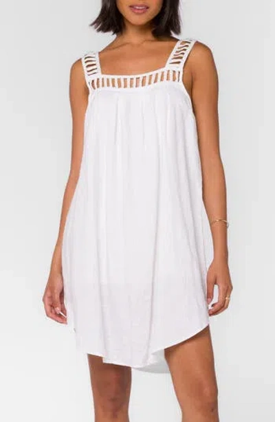 Velvet Heart Linen Trapeze Dress In White
