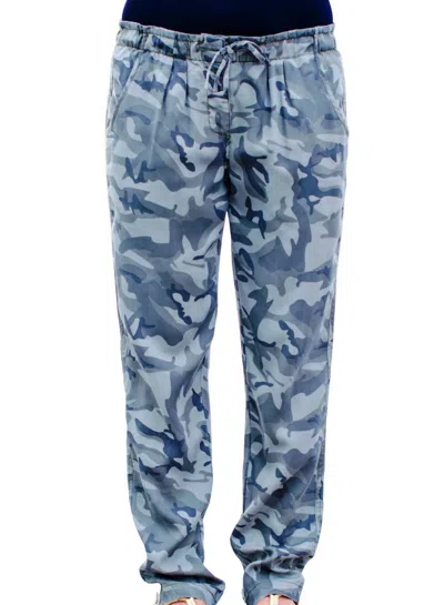 Velvet Heart Liza Drawstring Pants In Camo In Blue