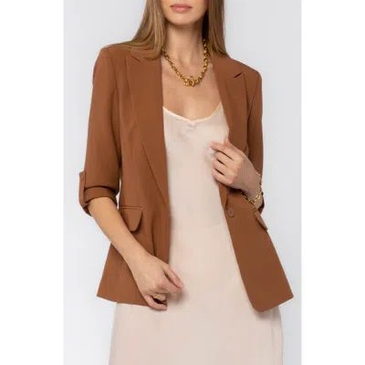 Velvet Heart Lizzy Roll Tab Blazer In Brown