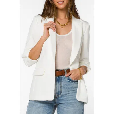 Velvet Heart Lizzy Roll Tab Blazer In White