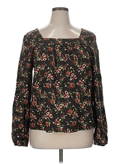 Pre-owned Velvet Heart Long Sleeve Blouse In Black