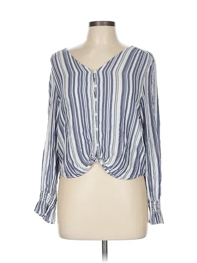 Pre-owned Velvet Heart Long Sleeve Blouse In Blue