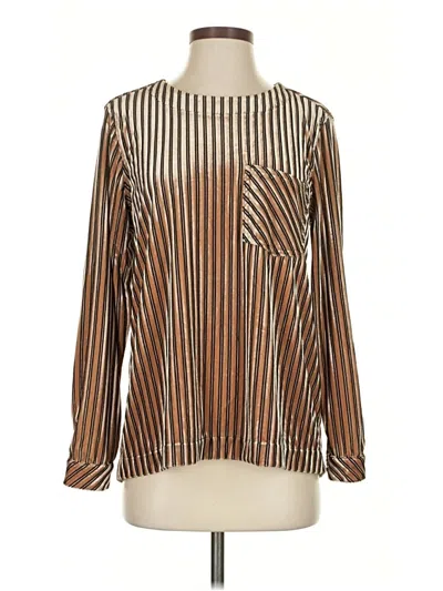 Pre-owned Velvet Heart Long Sleeve Blouse In Brown