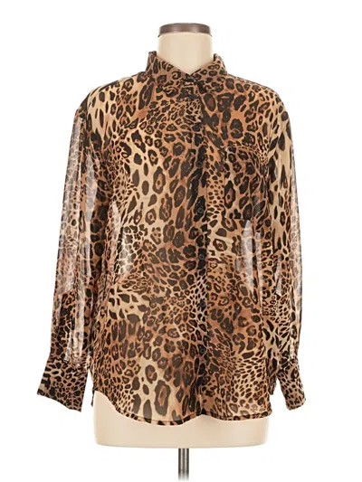 Pre-owned Velvet Heart Long Sleeve Blouse In Brown