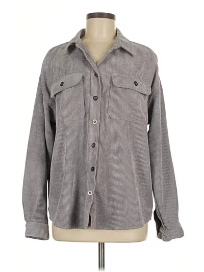 Pre-owned Velvet Heart Long Sleeve Blouse In Gray
