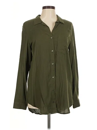 Pre-owned Velvet Heart Long Sleeve Blouse In Green