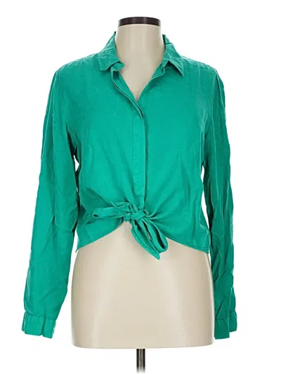 Velvet Heart Long Sleeve Blouse In Green