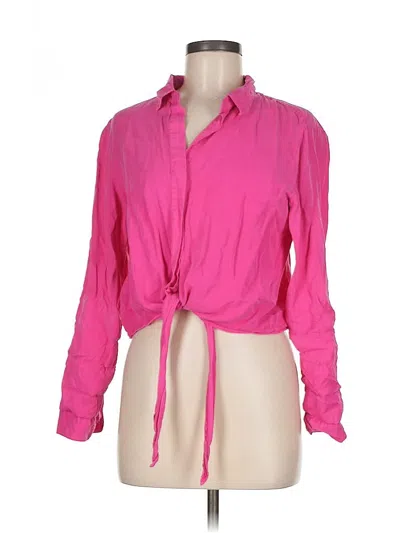 Pre-owned Velvet Heart Long Sleeve Blouse In Pink