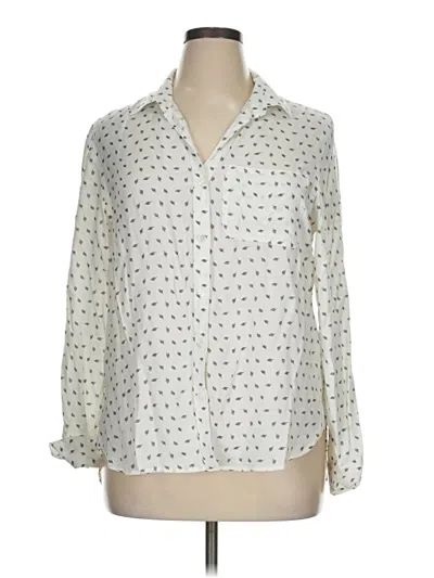Pre-owned Velvet Heart Long Sleeve Blouse In White