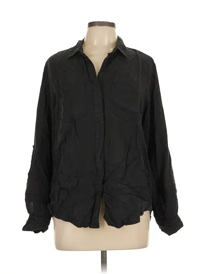 Pre-owned Velvet Heart Long Sleeve Button Down Shirt In Black