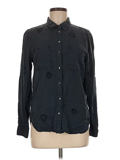 Pre-owned Velvet Heart Long Sleeve Button Down Shirt In Black
