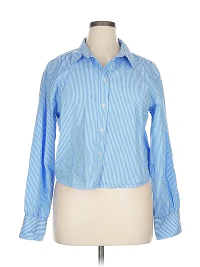 Pre-owned Velvet Heart Long Sleeve Button Down Shirt In Blue