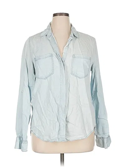 Pre-owned Velvet Heart Long Sleeve Button Down Shirt In Blue