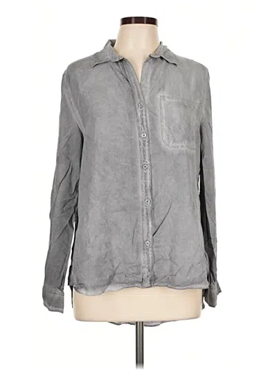 Pre-owned Velvet Heart Long Sleeve Button Down Shirt In Gray
