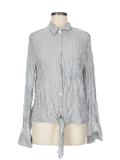 Pre-owned Velvet Heart Long Sleeve Button Down Shirt In Silver