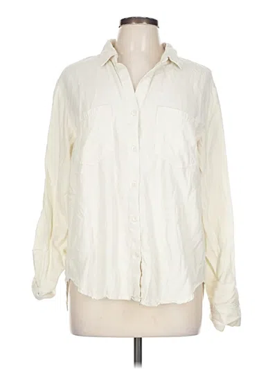 Pre-owned Velvet Heart Long Sleeve Button Down Shirt In White