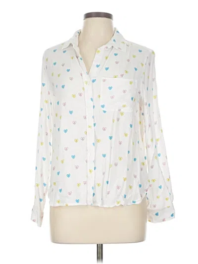 Pre-owned Velvet Heart Long Sleeve Button Down Shirt In White